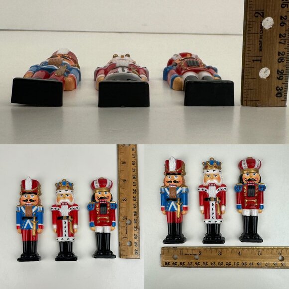 Vtg Set of 3 Nutcracker Memo Magnets 3D Plastic Christmas Holiday Decor 4.25in - Picture 3 of 11